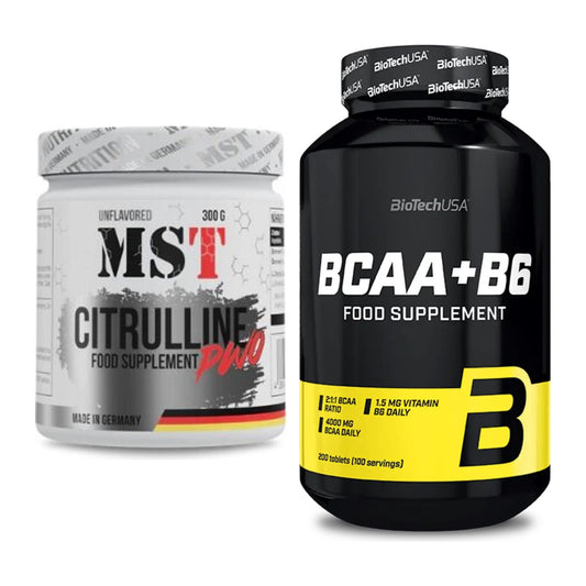 Trainings-Set: MST Citrulline Malat 300g + BioTech BCAA+B6 200 Tabl – alle enthaltenen Artikel