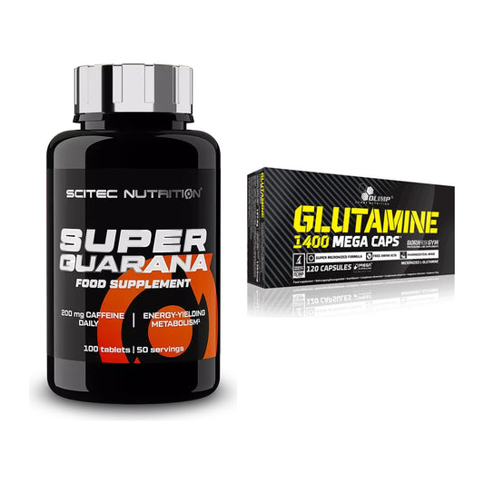 Trainings-Set: Scitec Super Guarana 100 + Olimp L-Glutamine Mega – alle enthaltenen Artikel