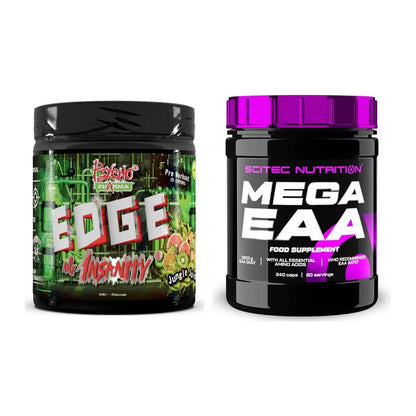 Trainings-Set: Psycho Pharma Edge of Insanity + Scitec Mega EAA – alle enthaltenen Artikel