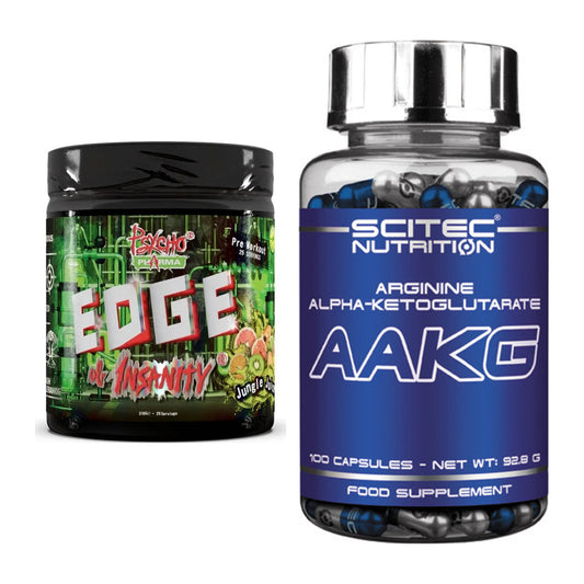 Trainings-Set: Psycho Pharma Edge of Insanity + Scitec AAKG – alle enthaltenen Artikel