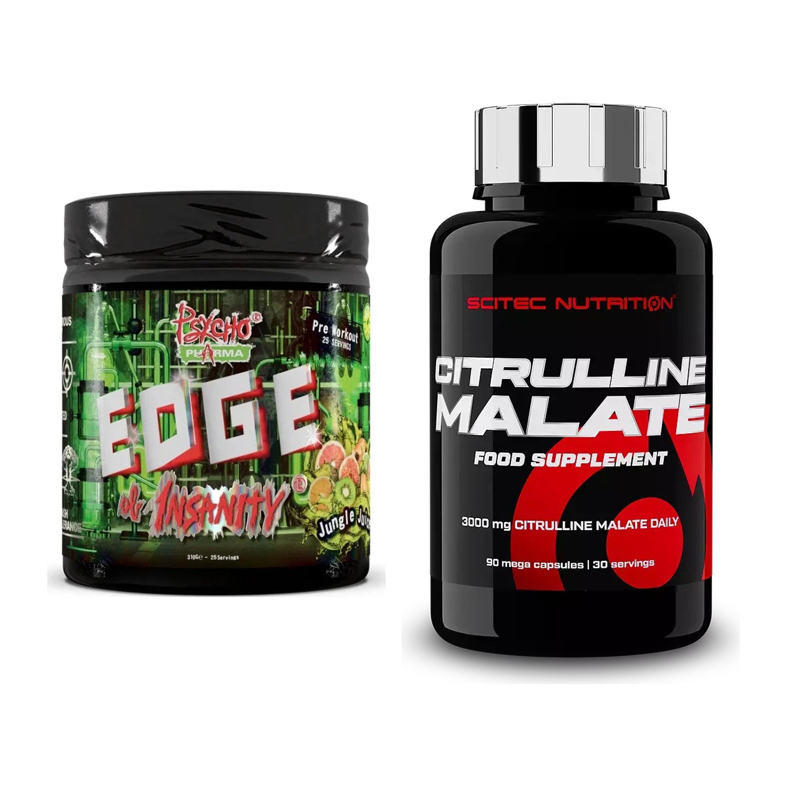Trainings-Set: Psycho Pharma Edge + Scitec Citrulline Malate – alle enthaltenen Artikel