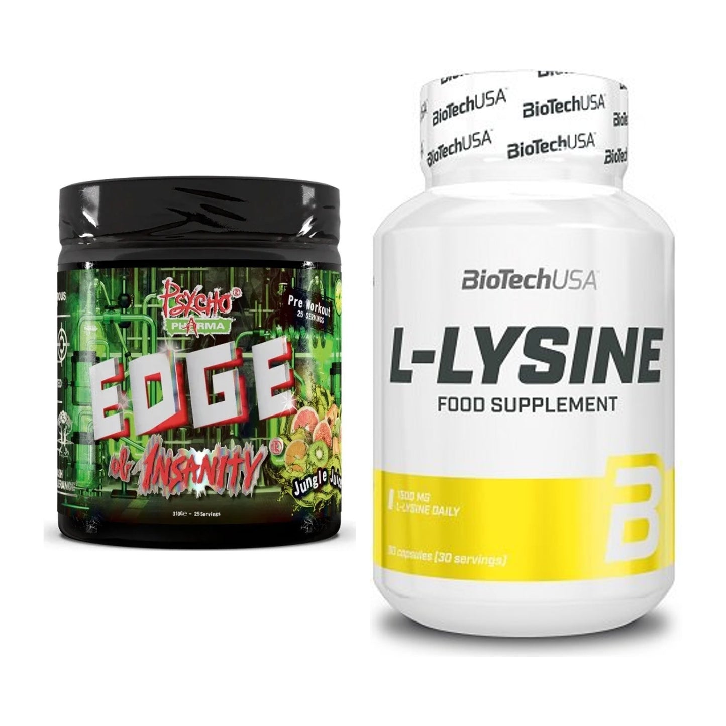 Trainings-Set: Psycho Pharma Edge of Insanity + BioTech L-Lysine – alle enthaltenen Artikel