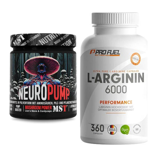 Trainings-Set: MST NeuroPump 540g (Red Apple) + ProFuel L-Arginin 6000 – alle enthaltenen Artikel