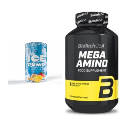 Trainings-Set: FA Nutrition ICE Pump Pre-Workout + BioTech Mega Amino – alle enthaltenen Artikel