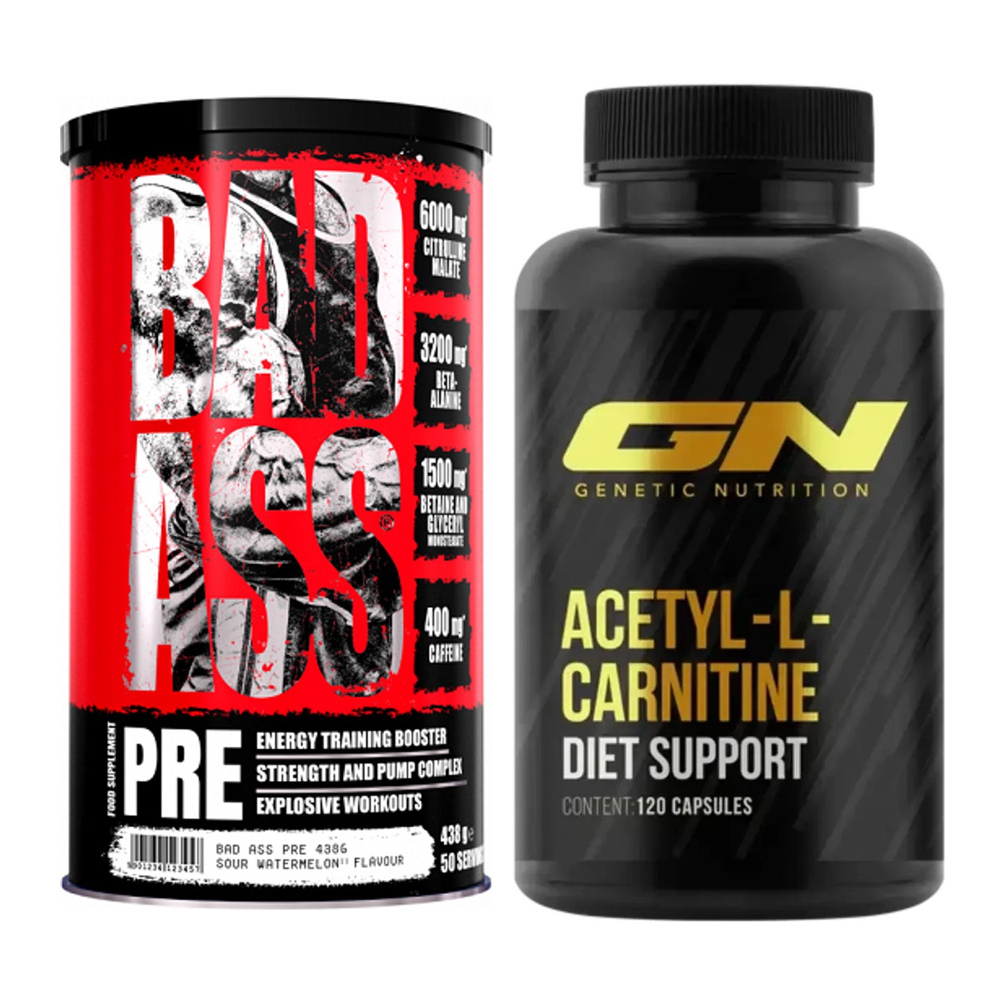 Trainings-Set: BAD ASS Pre + GN Acetyl L-Carnitin – alle enthaltenen Artikel