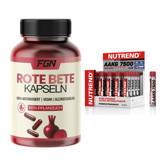 Trainings-Set: FGN Rote Beete + Nutrend AAKG 7500 Shots – alle enthaltenen Artikel