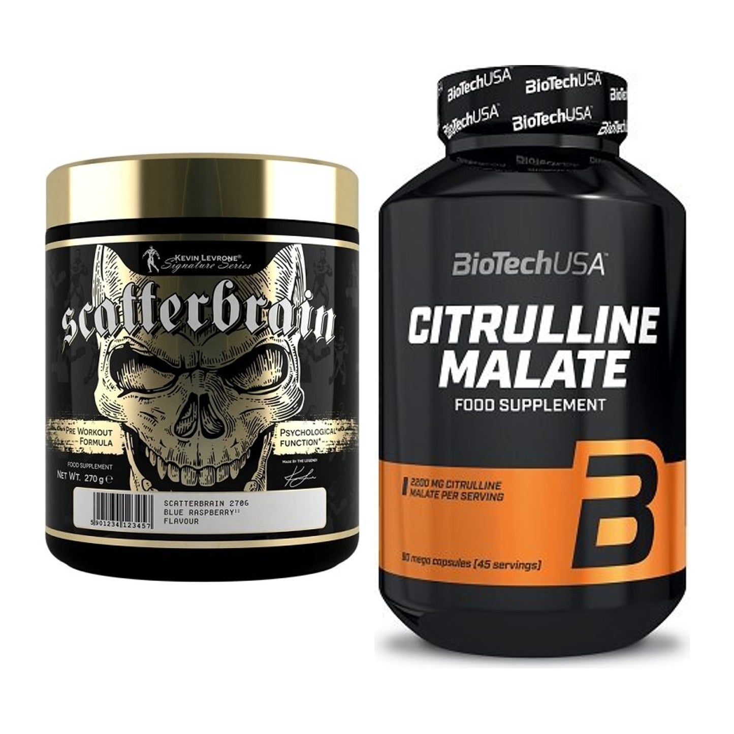 Trainings-Set: Kevin Levrone Scatterbrain + BioTech Citrulline Malate – alle enthaltenen Artikel