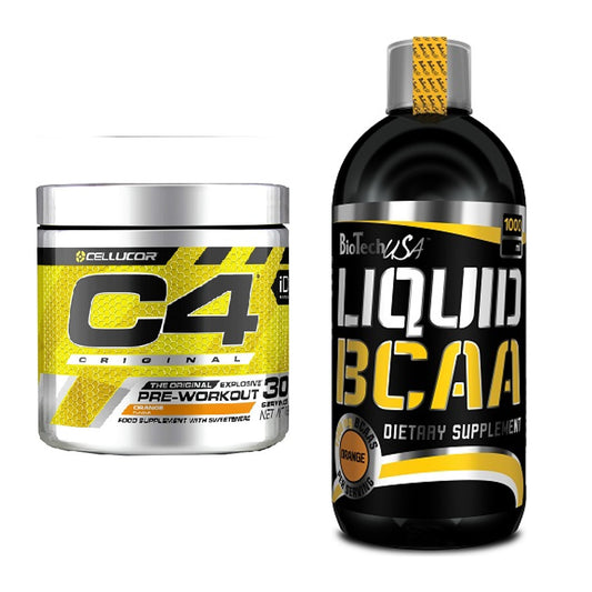 Trainings-Set: Cellucor C4 Original + BioTech Liquid BCAA 1000ml – alle enthaltenen Artikel