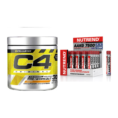 Trainings-Set: Cellucor C4 Original + Nutrend AAKG 7500 Shots – alle enthaltenen Artikel