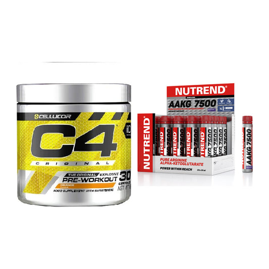 Trainings-Set: Cellucor C4 Original + Nutrend AAKG 7500 Shots – alle enthaltenen Artikel