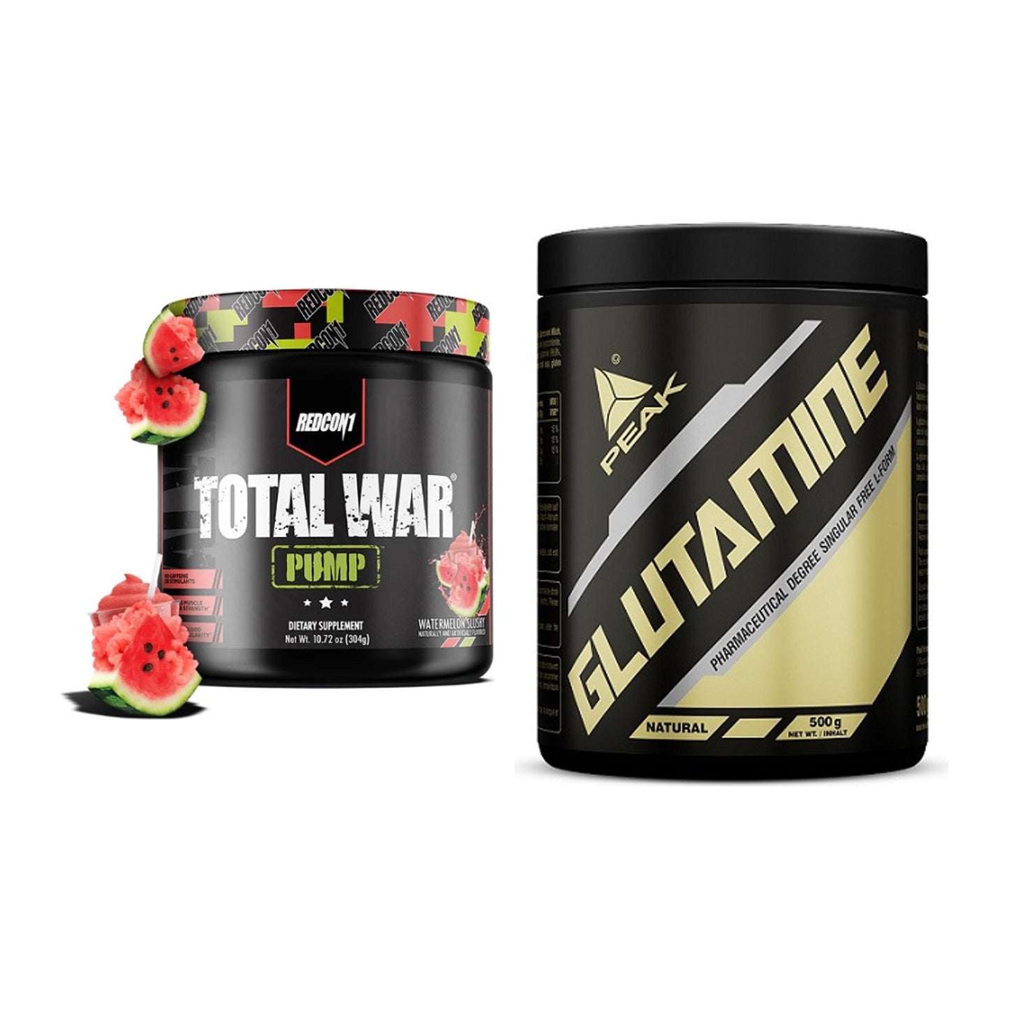 Trainings-Set: Redcon1 Total War PUMP + Peak Glutamin – alle enthaltenen Artikel