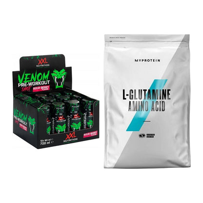 Trainings-Set: XXL Nutrition Venom Shot + MyProtein Glutamin – alle enthaltenen Artikel