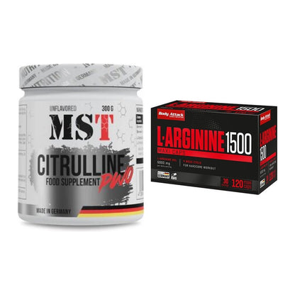Trainings-Set: MST Citrulline Malat 300g + Body Attack L-Arginin 1500 – alle enthaltenen Artikel
