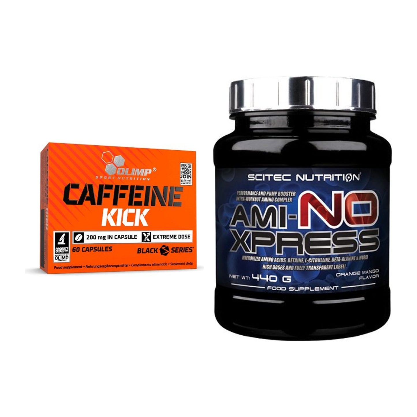 Trainings-Set: Olimp Caffeine Kick + Scitec Ami-NO Xpress – alle enthaltenen Artikel
