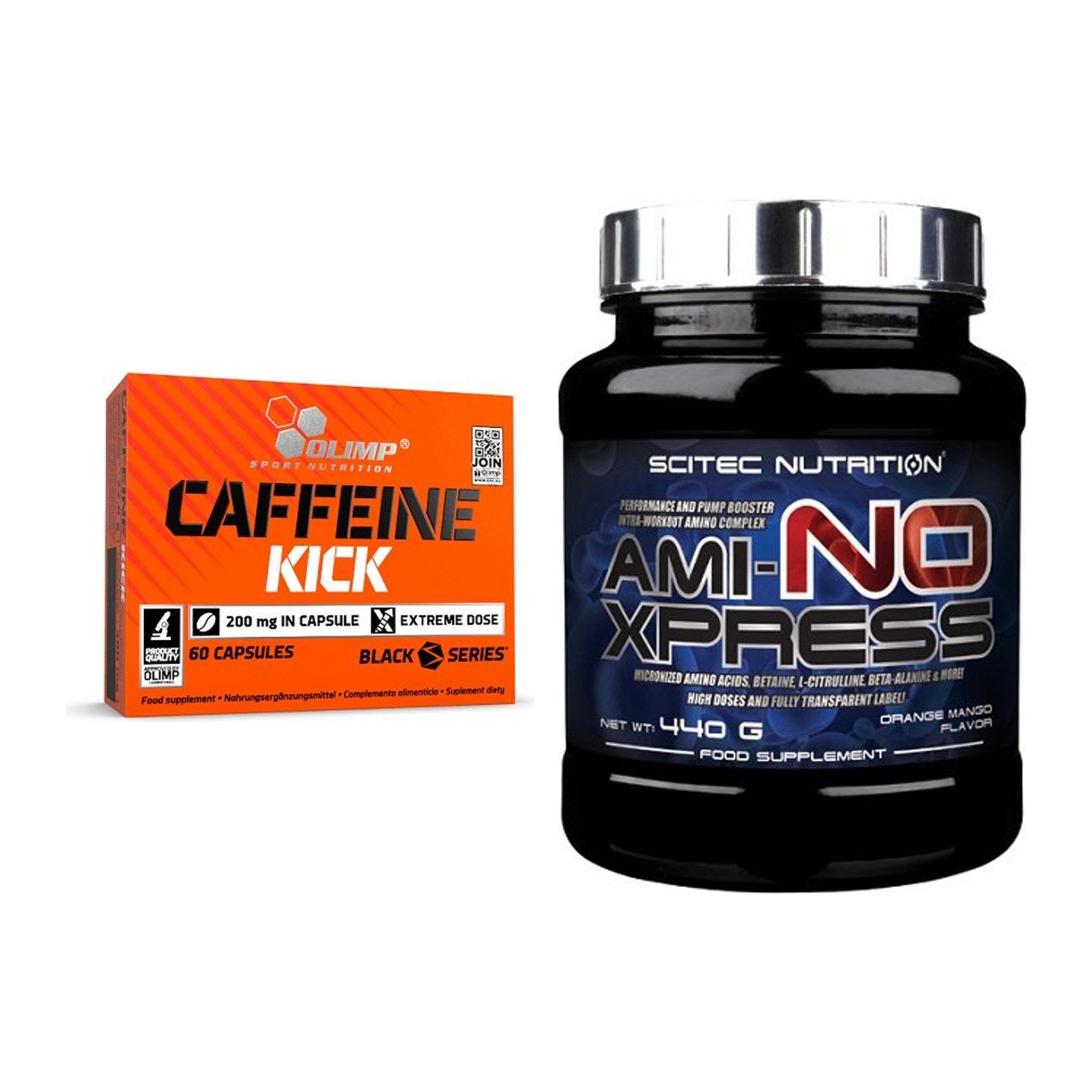 Trainings-Set: Olimp Caffeine Kick + Scitec Ami-NO Xpress – alle enthaltenen Artikel