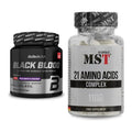 Trainings-Set: BioTech Black Blood CAF+ 300g (80 + MST 21 Amino Acids – alle enthaltenen Artikel