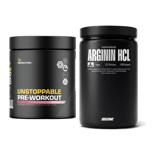 Trainings-Set: Dedicated Unstoppable + Big Zone L-Arginin – alle enthaltenen Artikel