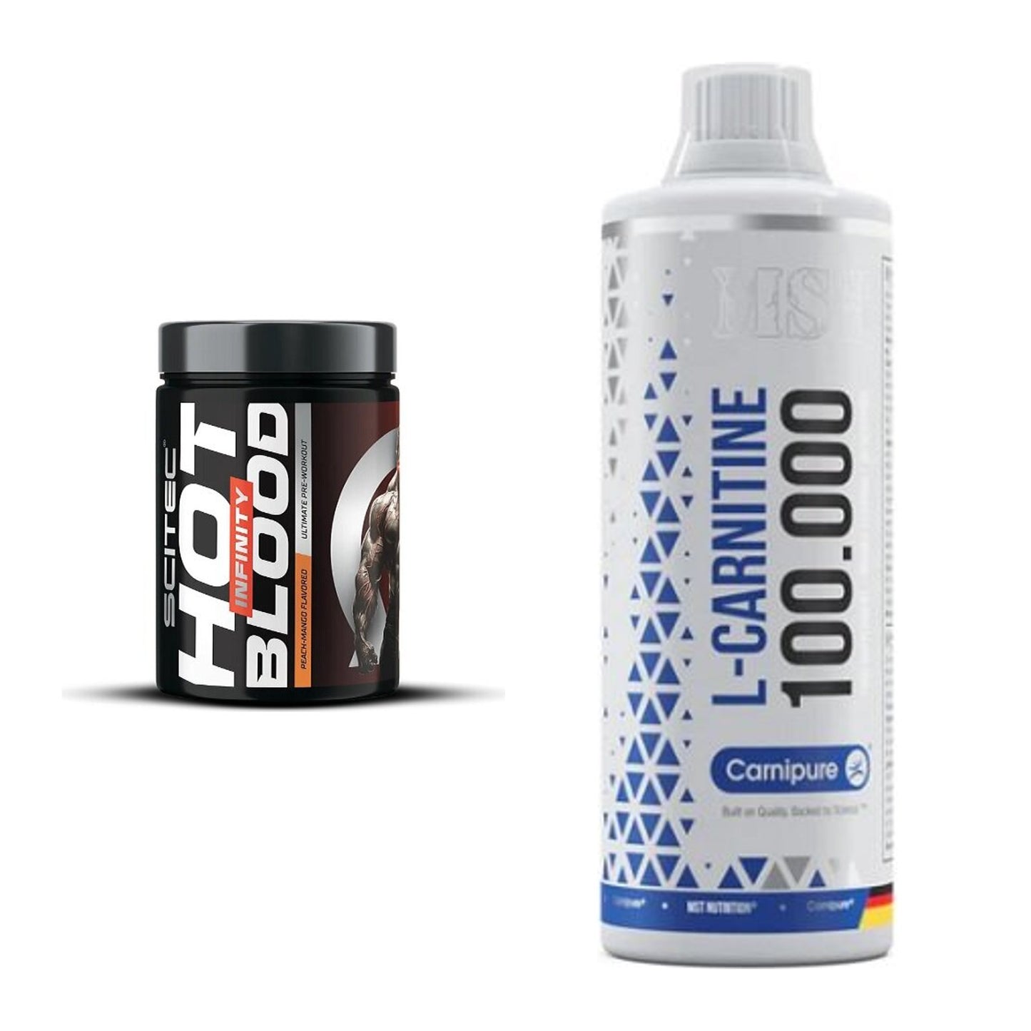 Trainings-Set: Scitec Hot Blood INFINITY + MST L-Carnitine Carnipure – alle enthaltenen Artikel