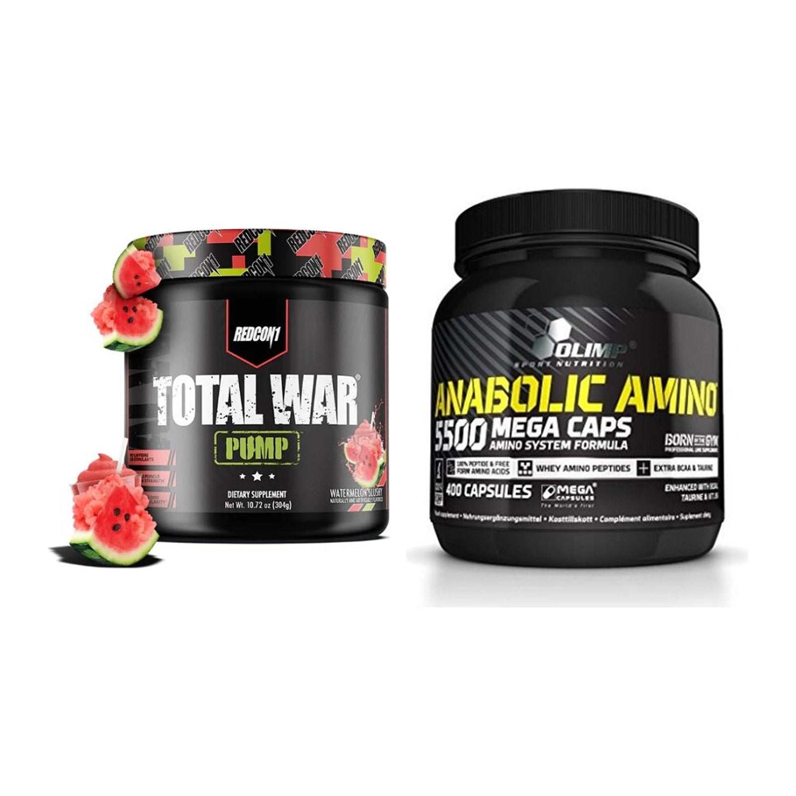Trainings-Set: Redcon1 Total War PUMP + Olimp Anabolic Amino 5500 Mega – alle enthaltenen Artikel