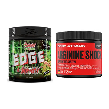 Trainings-Set: Psycho Pharma Edge + Body Attack Arginine Shock – alle enthaltenen Artikel