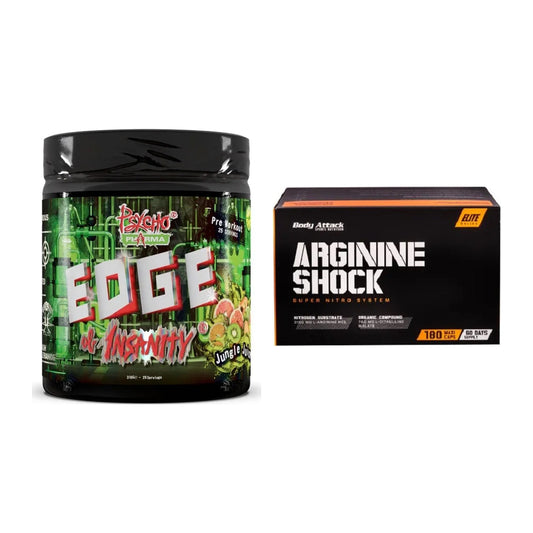 Trainings-Set: Psycho Pharma Edge + Body Attack Arginine Shock – alle enthaltenen Artikel
