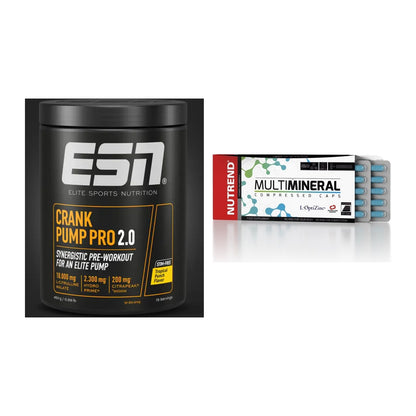 Trainings-Set: ESN Crank Pump Pro 2.0 + Nutrend Multimineral – alle enthaltenen Artikel
