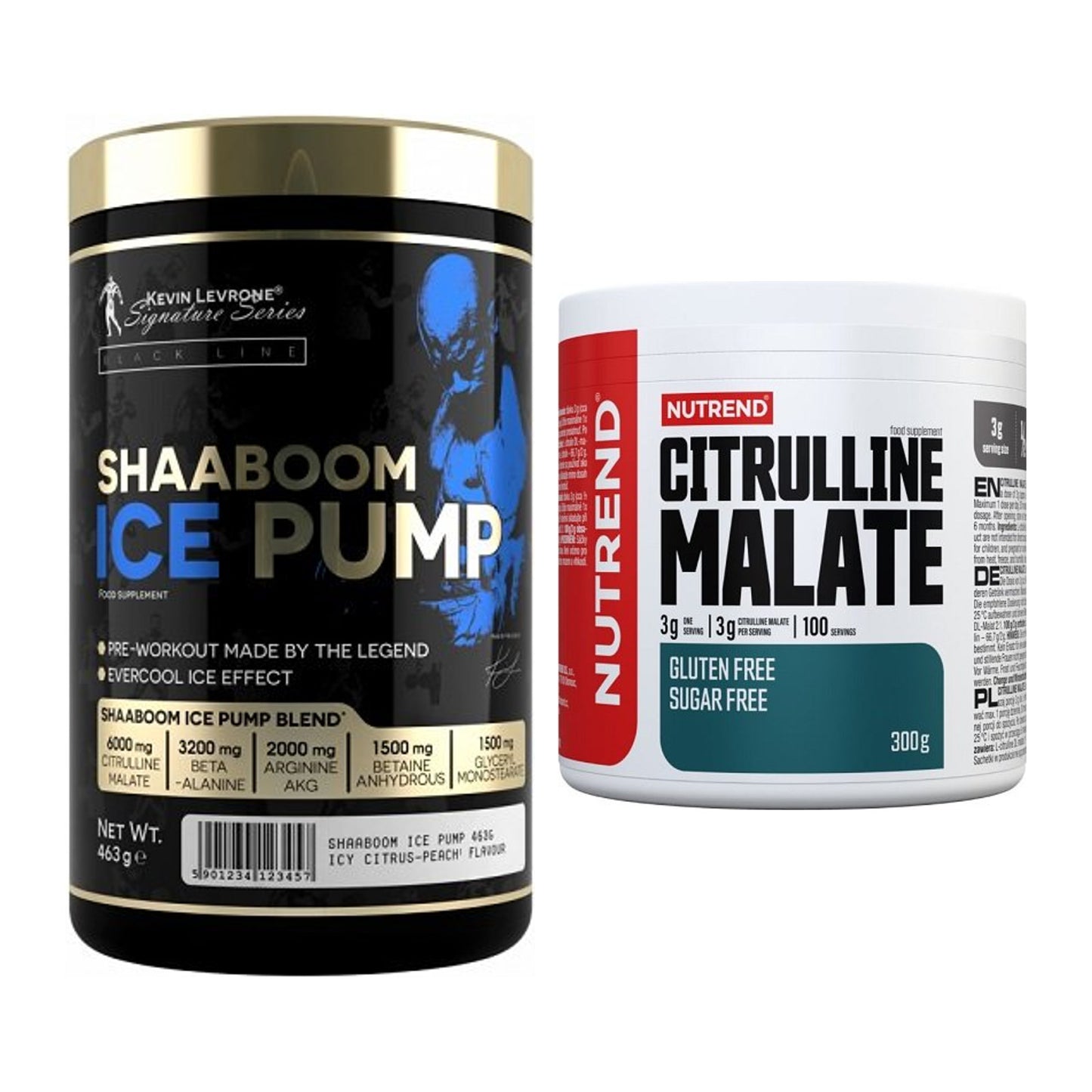 Trainings-Set: Kevin Levrone Shaaboom Ice + Nutrend Citrulline Malat – alle enthaltenen Artikel