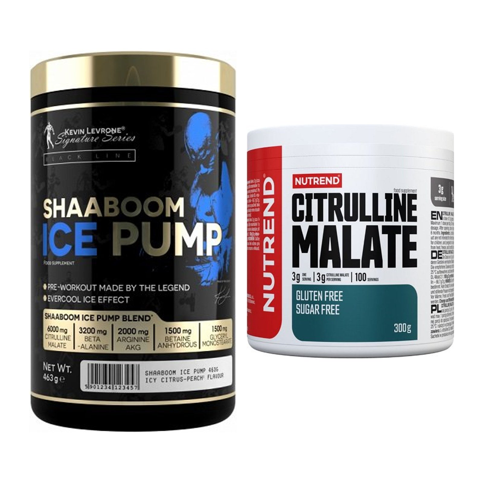 Trainings-Set: Kevin Levrone Shaaboom Ice + Nutrend Citrulline Malat – alle enthaltenen Artikel