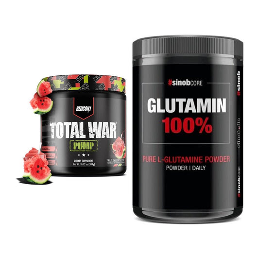 Trainings-Set: Redcon1 Total War PUMP + Sinob Core L-Glutamin – alle enthaltenen Artikel