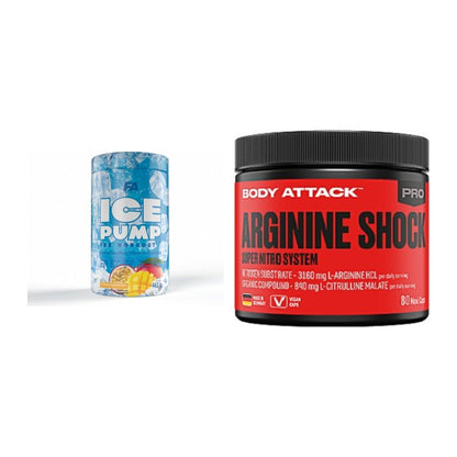 Trainings-Set: FA Nutrition ICE Pump + Body Attack Arginine Shock – alle enthaltenen Artikel