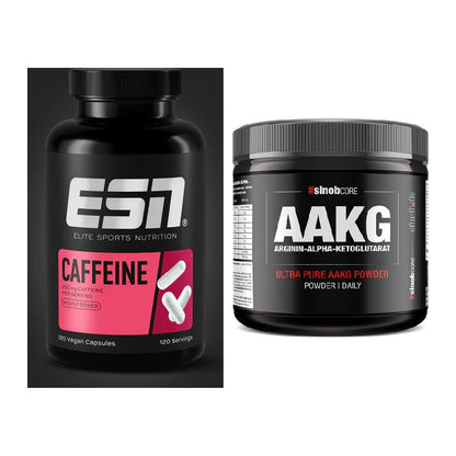 Trainings-Set: ESN Caffeine Caps + Sinob Core Arginin AAKG Pulver – alle enthaltenen Artikel