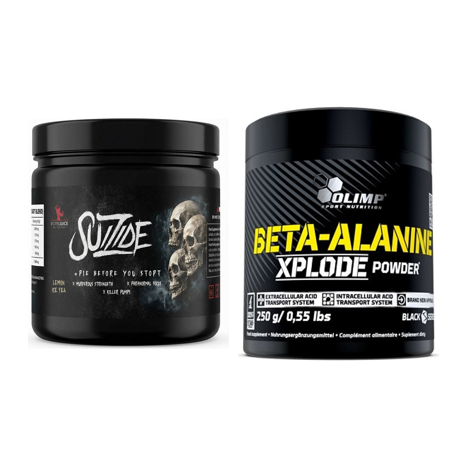 Trainings-Set: #GYMJUICE SUIZIDE Booster + Olimp Beta-Alanine Xplode – alle enthaltenen Artikel