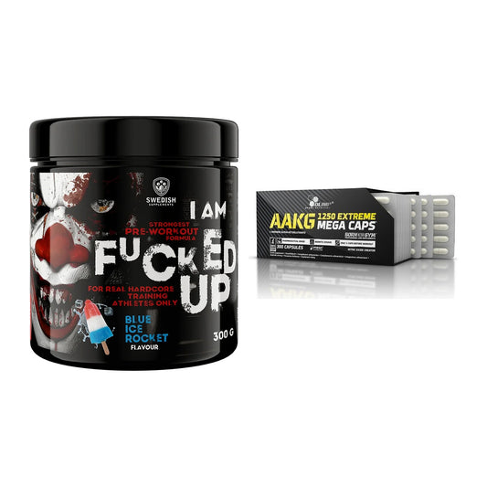 Træningssæt: Swedish Supplements Fucked + Olimp AAKG Extreme Mega - alle varer inkluderet