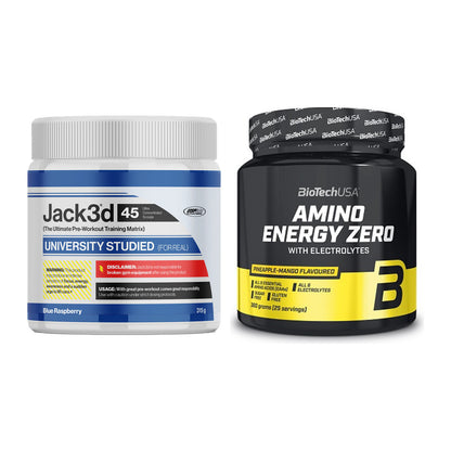 Trainings-Set: USP Labs Jack3d 45 Serv. + BioTech Amino Energy Zero – alle enthaltenen Artikel