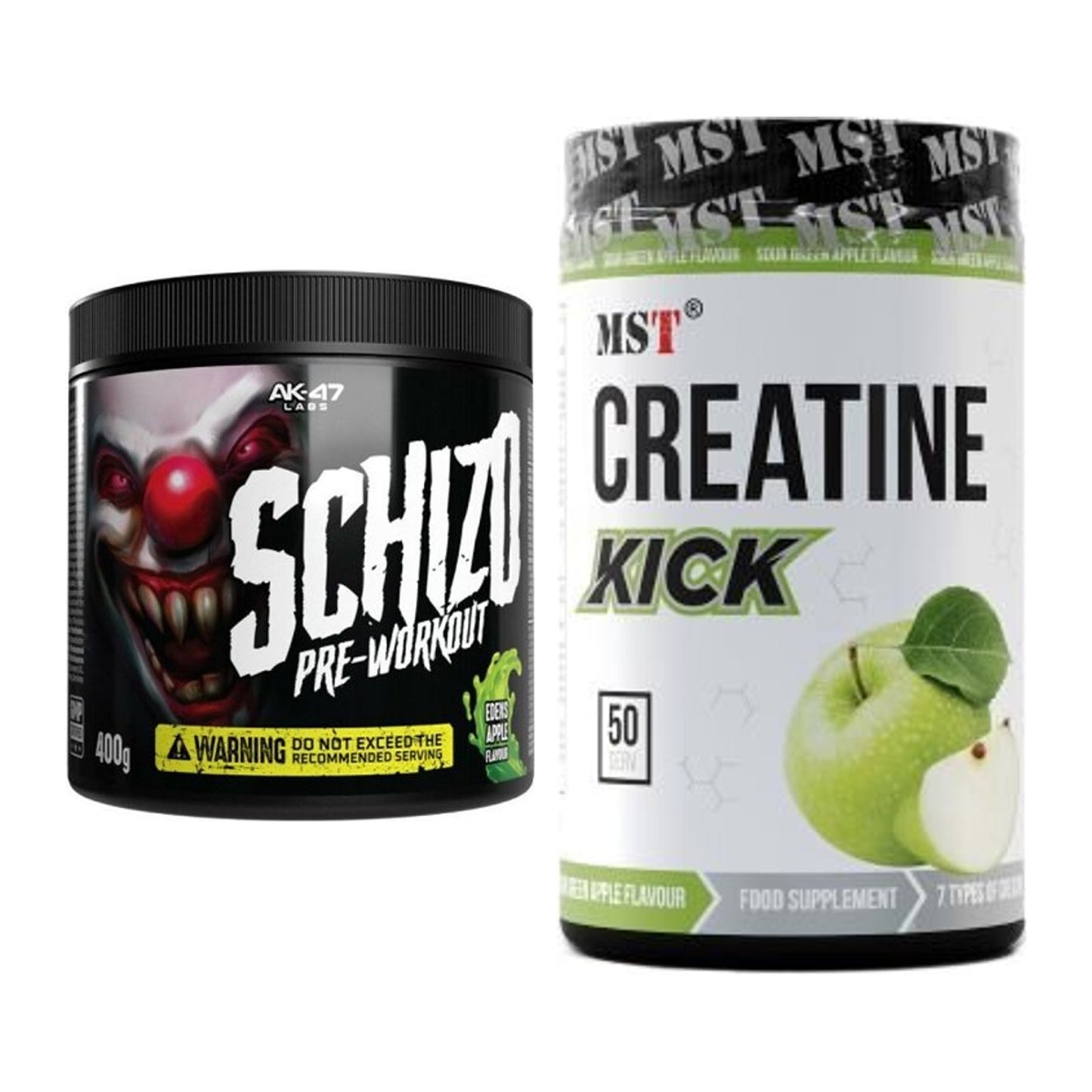 Trainings-Set: AK47 Labs Schizo Pre-Workout + MST Creatine Kick – alle enthaltenen Artikel