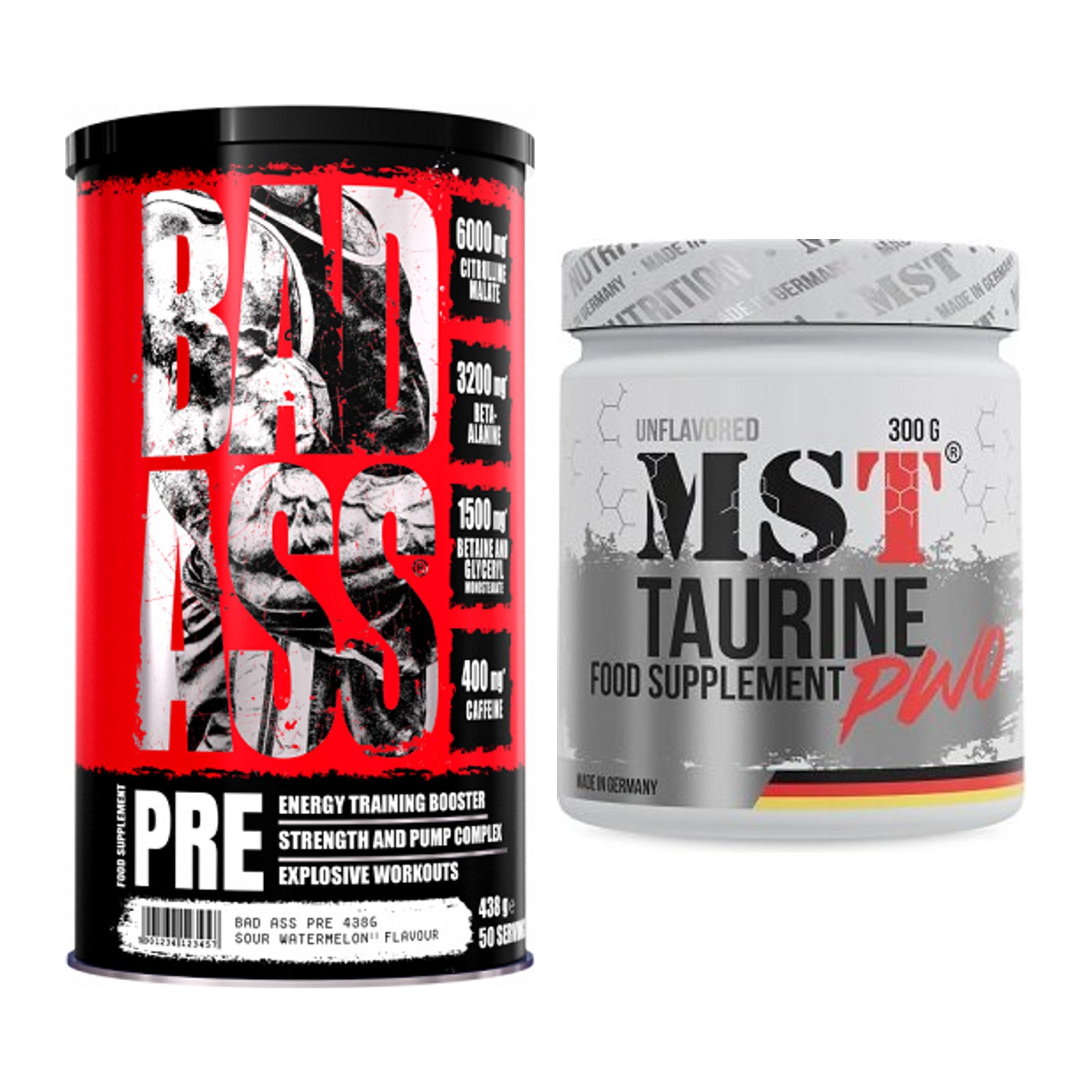 Trainings-Set: BAD ASS Pre + MST Taurine – alle enthaltenen Artikel