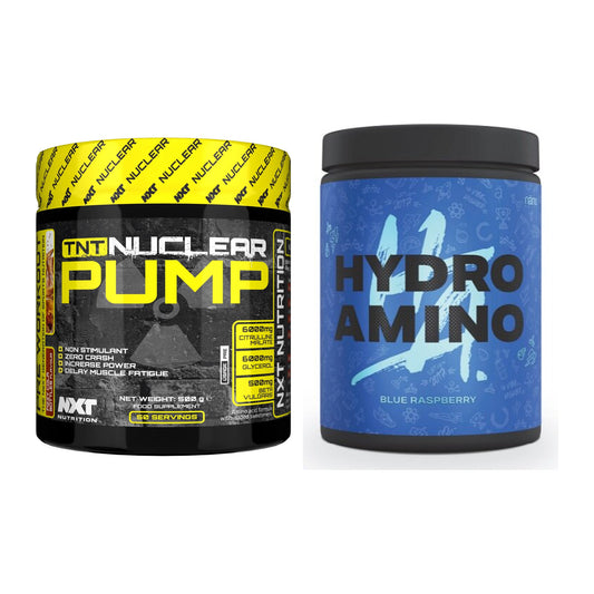 Trainings-Set: NXT Nutrition TNT Nuclear Pump + Nanosupps Hydro Amino – alle enthaltenen Artikel