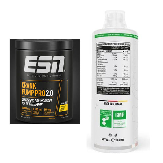 Trainings-Set: ESN Crank Pump Pro 2.0 + MST L-Carnitine 100.000 – alle enthaltenen Artikel