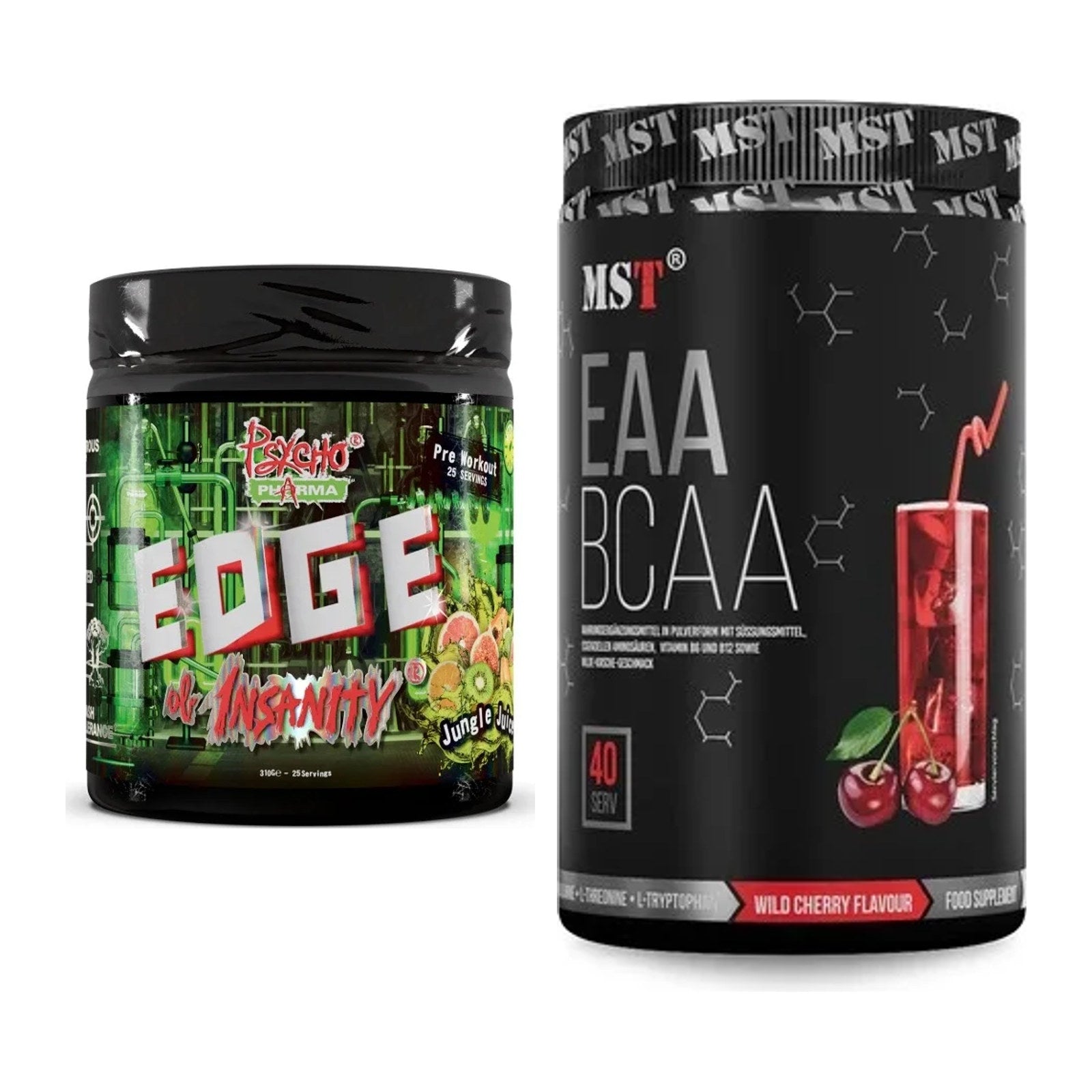 Trainings-Set: Psycho Pharma Edge of Insanity + MST EAA & BCAA – alle enthaltenen Artikel