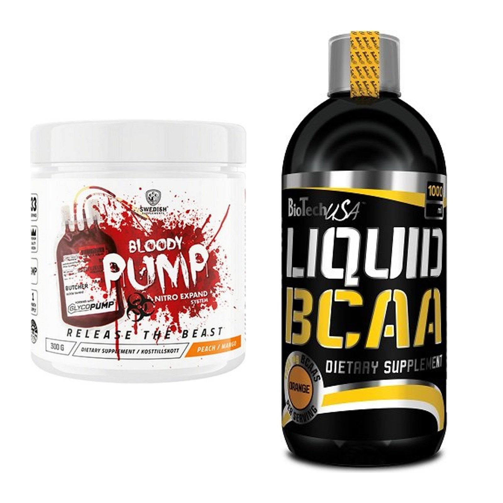 Trainings-Set: Swedish Supplements Bloody Pump + BioTech Liquid BCAA – alle enthaltenen Artikel