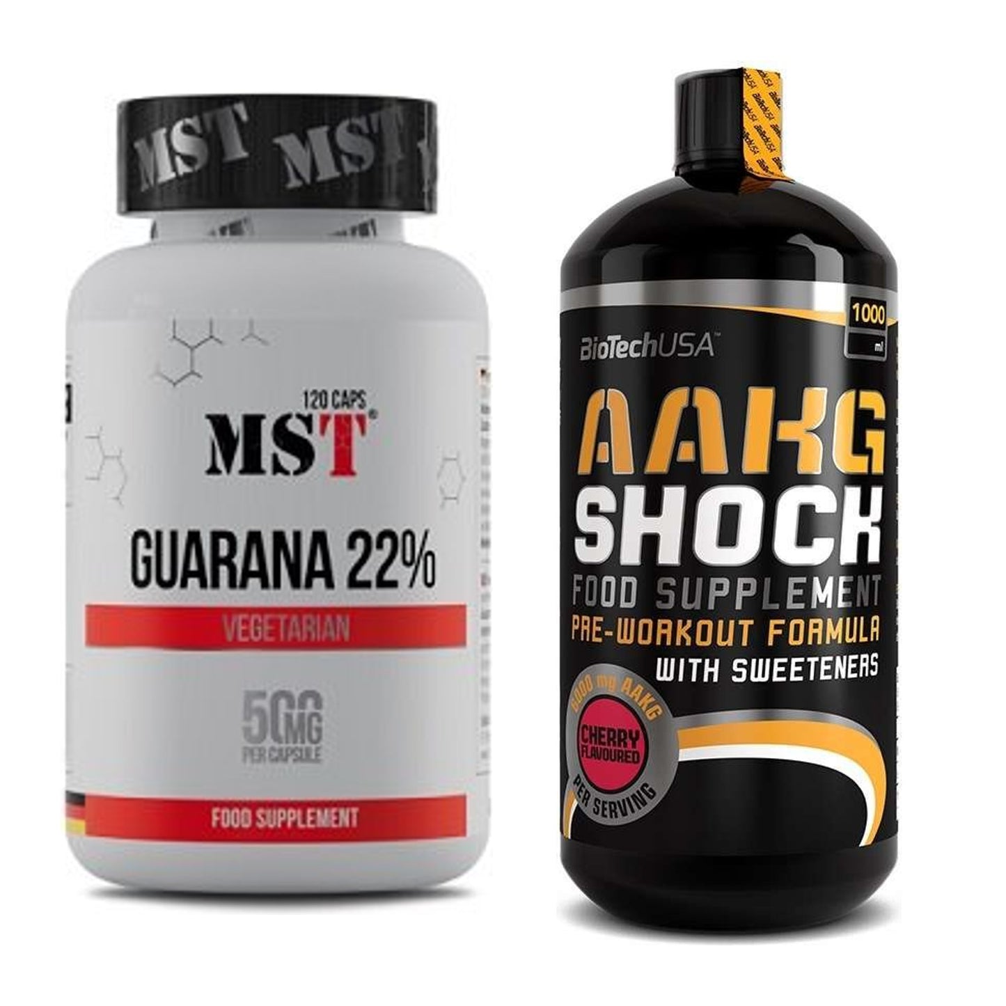 Trainings-Set: MST Guarana 22% + BioTech AAKG Shock Extreme – alle enthaltenen Artikel