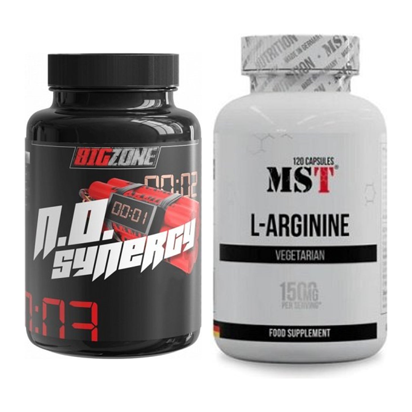 Trainings-Set: Big Zone N.O Synergy + MST L-Arginine 120 Kaps. – alle enthaltenen Artikel