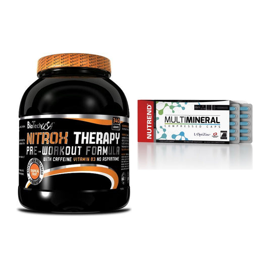 Trainings-Set: BioTech NitroX Therapy + Nutrend Multimineral – alle enthaltenen Artikel