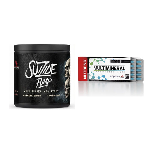 Trainings-Set: #GYMJUICE SUIZIDE PUMP + Nutrend Multimineral – alle enthaltenen Artikel