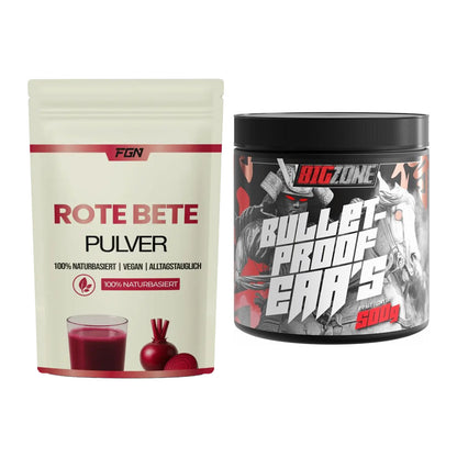 Trainings-Set: FGN Rote Beete Pulver + Big Zone Bulletproof EAA's – alle enthaltenen Artikel