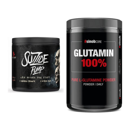 Trainings-Set: #GYMJUICE SUIZIDE PUMP + Sinob Core L-Glutamin – alle enthaltenen Artikel