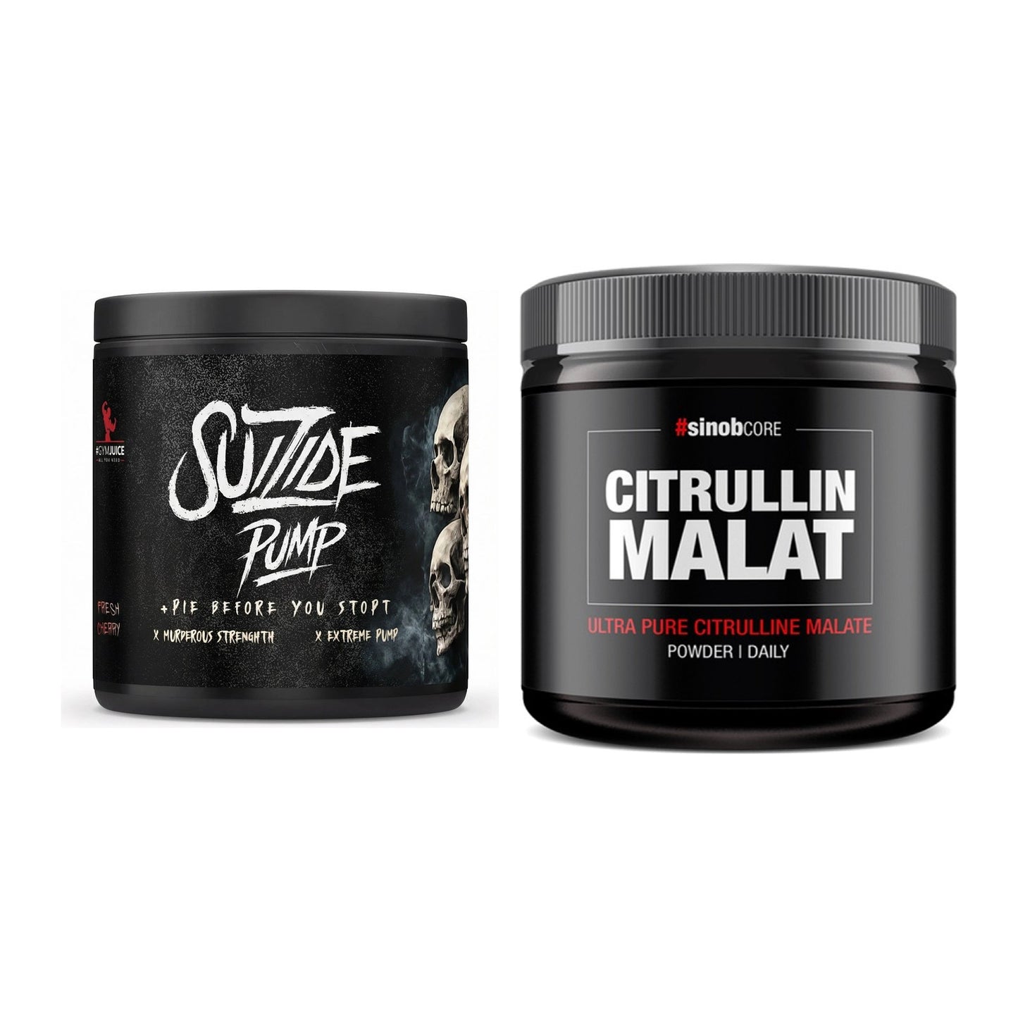 Trainings-Set: #GYMJUICE SUIZIDE PUMP + Sinob Core L-Citrullin Malat – alle enthaltenen Artikel