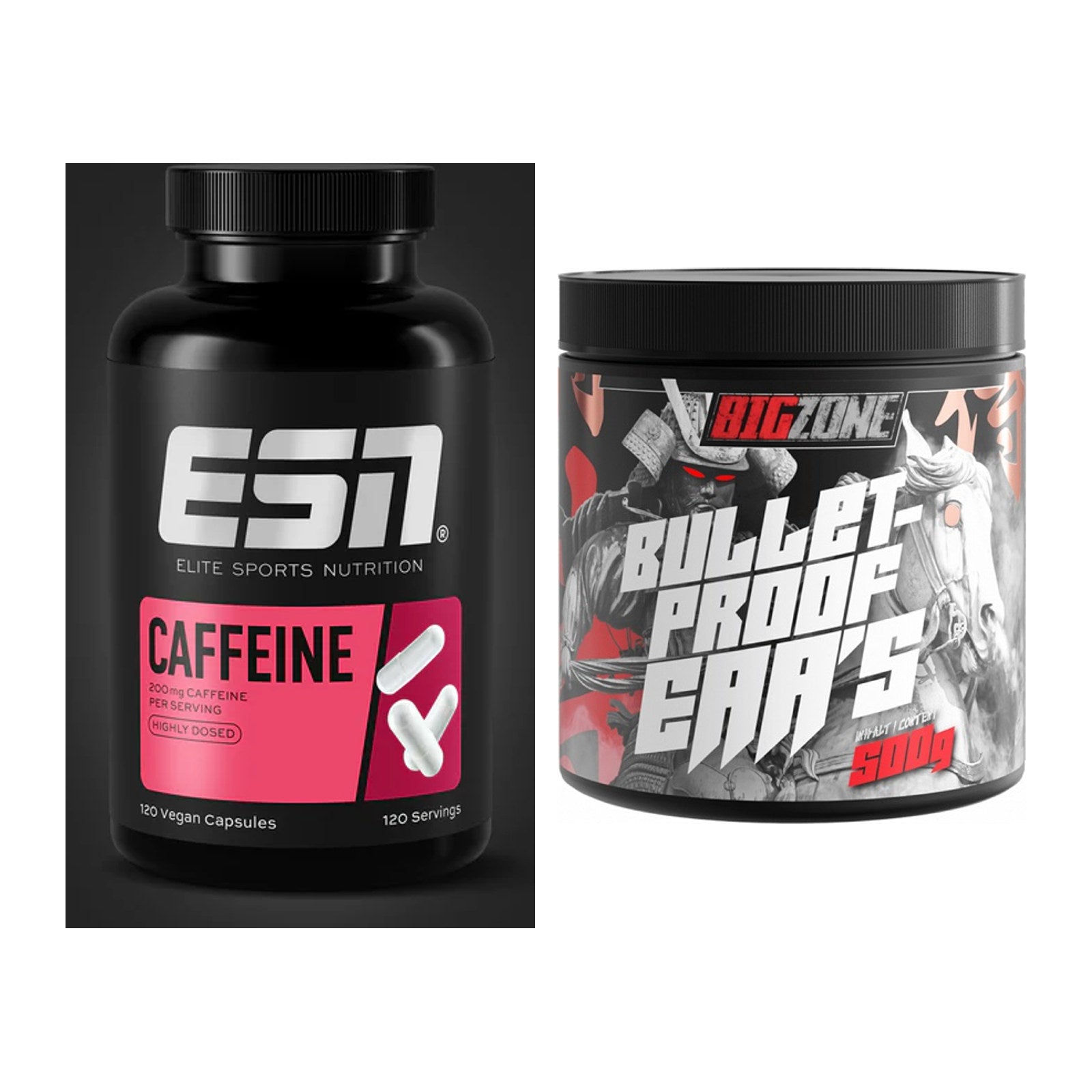 Trainings-Set: ESN Caffeine Caps + Big Zone Bulletproof EAA's – alle enthaltenen Artikel