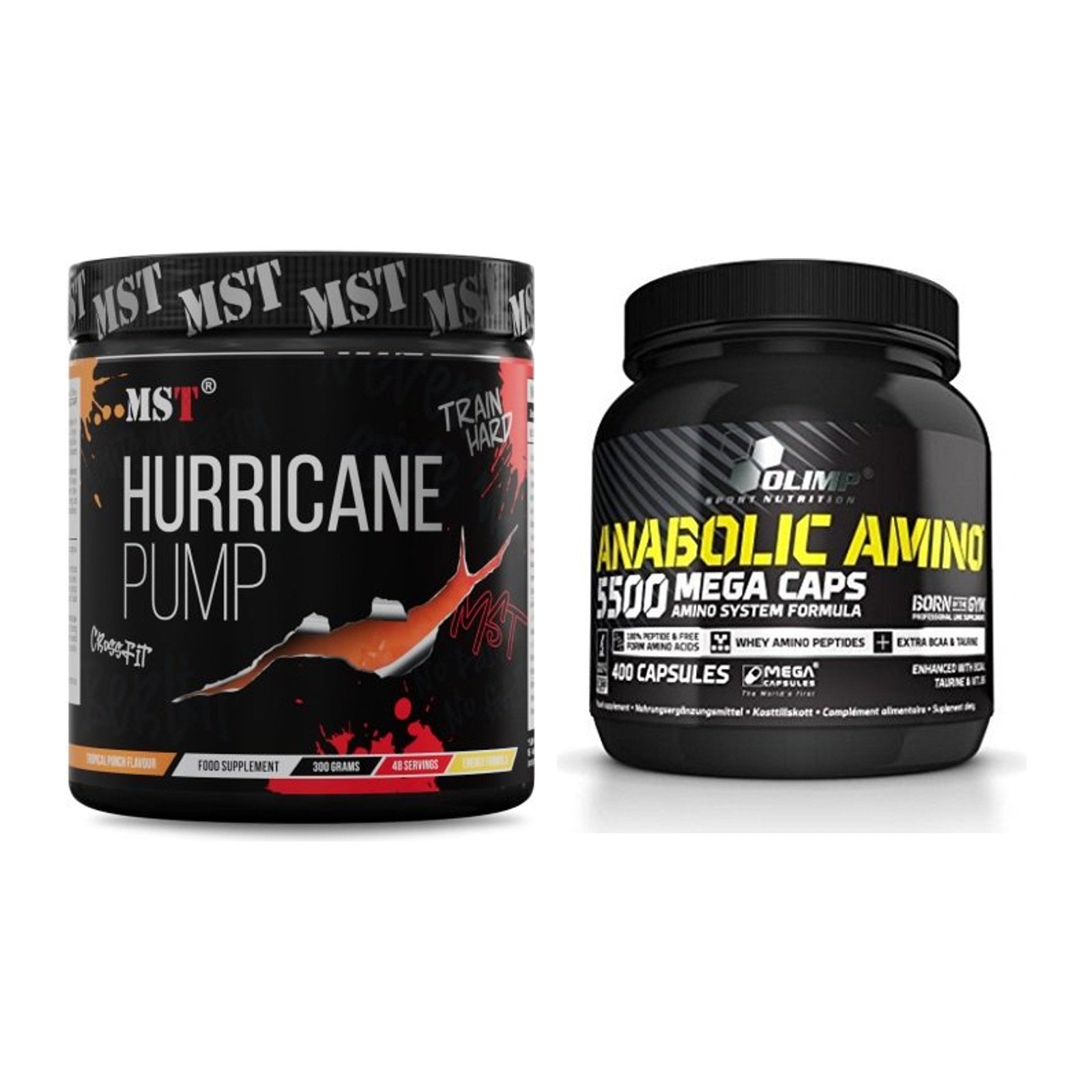 Trainings-Set: MST Hurricane Pump + Olimp Anabolic Amino 5500 Mega – alle enthaltenen Artikel