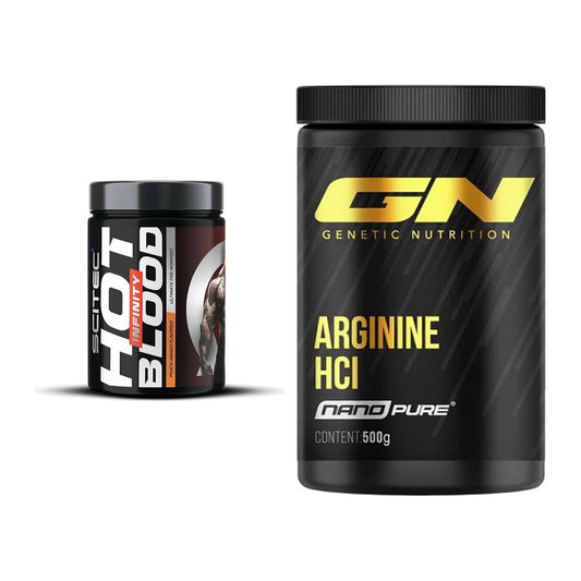 Trainings-Set: Scitec Hot Blood INFINITY + GN Arginine HCL Nano Pure – alle enthaltenen Artikel